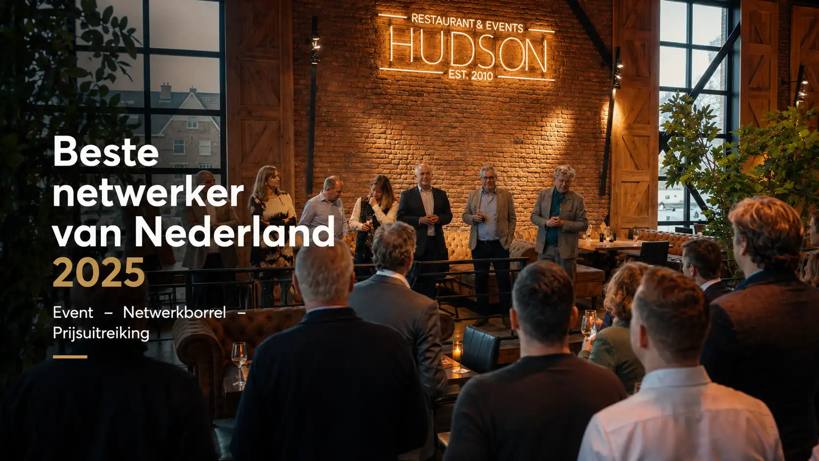 Beste Netwerker van Nederland 2025, netwerkevent met netwerkborrel en prijsuitreiking, eventvideografie door De Rennende Cameraman
